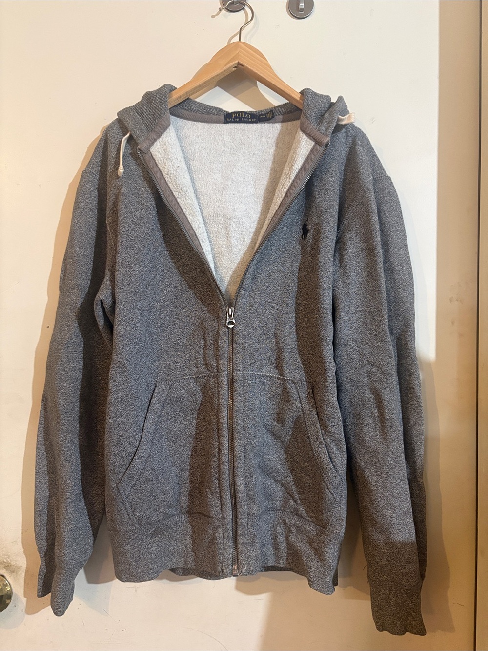 Polo by Ralph Lauren Men's Gray Full-Zip Hooded Sweater